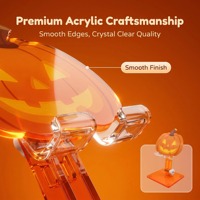 Support de bureau pliable et réglable en acrylique orange Jack-O-Lantern pour Halloween, impression personnalisée OEM, commande en gros pour téléphone portable
