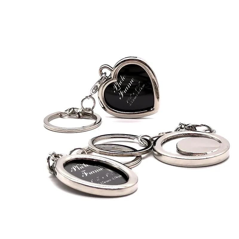 공장 도매 주문 로고 디자인 선전용 금속 Keychains, 주문 로고 열쇠 고리