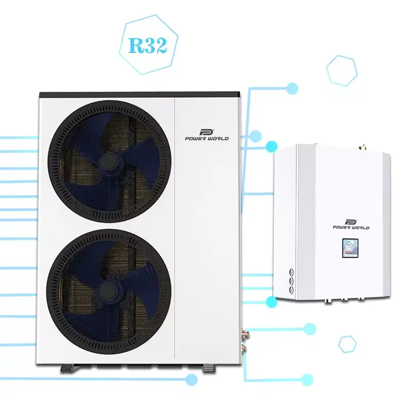 空気源太陽熱温水ヒートポンプスプリットタイプ6 kw 8kw暖房用DHWヨーロッパエリアベストセラー