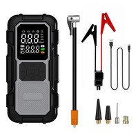 Compresseur d'air électrique portable tout-en-un avec alimentation d'urgence, mini pompe à pneus auto-gonflante, recharge USB