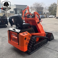 LIVRAISON GRATUITE Euro 5 EPA Kubota Diesel Mini-chargeuse sur chenilles 400KG avec broyeur forestier et débroussailleuse