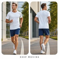 T-shirt de sport pour homme, design OEM personnalisé, tissu extensible doux, anti-transpiration, anti-boulochage, respirant, pour l'entraînement et le sport