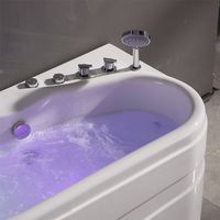 Baignoire Spa Hydromassante Moderne en Acrylique de 1,45 m pour 1 Personne avec Drainage Efficace, Conception Compacte, Installation Facile et Anti-Fuite