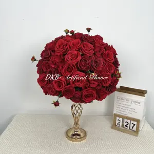 DKB Purple Royal Blue White Red Pink Black Flower Centerpieces Ball For Wedding Table