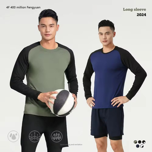 Camisetas de Baloncesto de Fábrica OEM con Cuello Redondo, Cómodas, Ligeras, de Talla Grande, Transpirables, de Secado Rápido, Manga Larga, Unisex, Deportivas - Product Image 2