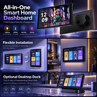 Panneau de commande intelligent Tuya, écran tactile 7 pouces, double bande WiFi, hub Zigbee 3.0, 5.2 Mesh, panneau d'interrupteur mural EU US