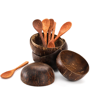 La ciotola e il cucchiaio di cocco sono perfetti <span class=keywords><strong>per</strong></span> <span class=keywords><strong>tutto</strong></span> da insalate, frullati, acai, buddha <span class=keywords><strong>per</strong></span> friggere, gelato - Product Image 1