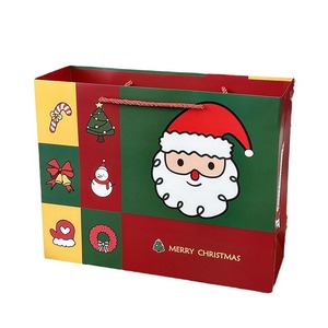 Nouveau sac cadeau de Noël en papier motif dessin animé, grand sac fourre-tout pour pommes, idéal pour l'emballage de bonbons et de nourriture pour la veille de Noël - Product Image 5