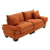 Canapé de salon de style nordique moderne minimaliste, tissu Snow Neil rembourré d'éponge et pieds en plastique