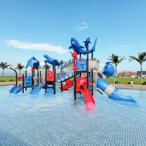 Corrediça de plástico personalizada para equipamentos de diversões ao ar livre, playground infantil para festas na piscina, uso de água