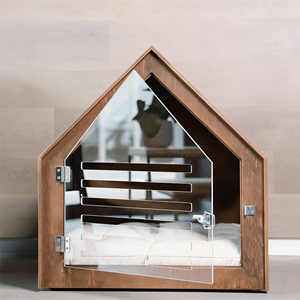 Cama creativa para gatos de madera, moderna y sencilla, con puerta de cristal, caseta para mascotas, caseta para perros de uso doméstico - Product Image 2