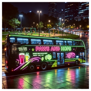 โปสเตอร์โฆษณา EL สำหรับ<span class=keywords><strong>รถ</strong></span>บัสเที่ยวชมสถานที่ โฆษณาบนรถบัสแบบเคลื่อนไหวที่กระพริบ ดึงดูดความสนใจของผู้เดินทางบนทัวร์กลางคืนได้ทันที - Product Image 2