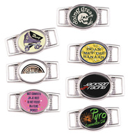Logo imprimé gravé en métal Sneaker chaussure étiquette dentelle serrure pour Sneaker lacet décorations accessoires charme