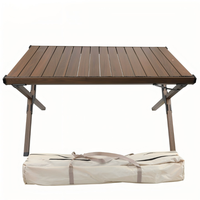 Table de camping pliable en aluminium, légère et portable, avec sac de transport pour barbecue en plein air, plage