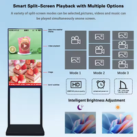 Pantalla LCD para escaparates colgantes de doble cara con bisel ultrafino, alto brillo y antideslumbrante para centros comerciales