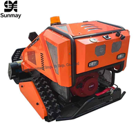 Tondeuse robot diesel automatisée à chenilles pour pentes forestières, sans fil, télécommandée, avec finition pelouse type moquette, épuisée, en promotion
