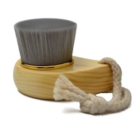 Brosse nettoyante visage à poils doux en gros, manche en bois de pin naturel pour une exfoliation douce et un nettoyage en profondeur des pores