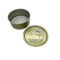 Boîtes en étain avec couvercle à anneau de traction pour le stockage de la viande, diamètre 83*hauteur 42 mm, 190 g, vente en gros