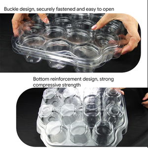 Envase Transparente Desechable para Alimentos con Logotipo Personalizado, Cierre Seguro, Fácil de Abrir, de Grado Alimenticio, con 14 Compartimentos, PET, Recubrimiento UV para Agricultura - Product Image 3