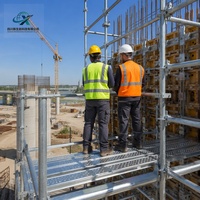 Planche de chantier en acier galvanisé sans crochet, profil en U, 240x65mm, épaisseur 1,5mm, surface antidérapante, compatible EN12810, passerelle