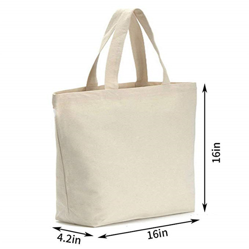 Recycled Cotton Organic Tote Shopping Bag