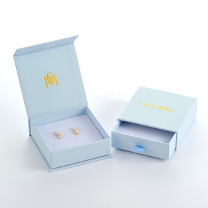 GALMPKG Custom Light Blue Jewelry <b>Box</b> Cardboard Bracelet Necklace Packaging Drawer Jewelry <b>Box</b> Jewelry Packaging <b>Box</b> - Product Image 4