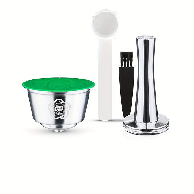 Stainless Steel Reusable Coffee Capsule Refill Pods for Espresso Coffee Maker-High Quality Refillable Filter Perforated Design