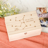 Pan bois boîte de premiers soins trésor nouveau-né bébé boîte cadeau mariage emballage organisateur inachevé en bois souvenir boîte