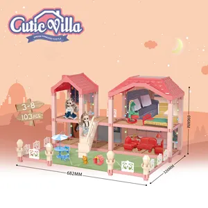 Set Perabot Rumah Boneka Bayi Perempuan, Hadiah Pendidikan Diy untuk Putri