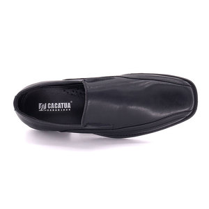 Chaussures habillées classiques haut de gamme personnalisées en cuir PU noir confortables pour hommes - Product Image 6
