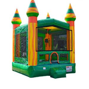 Château gonflable vert et orange de qualité commerciale pour les fêtes d'<span class=keywords><strong>anniversaire</strong></span> des enfants, <span class=keywords><strong>location</strong></span> pour événements - Product Image 5