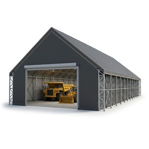 Carpa de Almacenamiento de Doble Estructura Metálica, Resistente al Fuego, Portátil, Duradera, de 750g, de PVC, para Almacenamiento de Materiales Industriales - Product Image 1