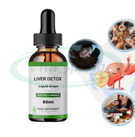 VitaSpring OEM Nettoyage du foie et détox Reins Thé du côlon Chardon Marie Complément liquide Marque privée Gouttes détox du foie