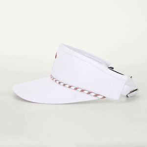 Casquette de golf à visière en corde pour sport en plein air, avec logo brodé personnalisé, protection solaire UV, séchage rapide, blanche, vente en gros usine BSCI - Product Image 3