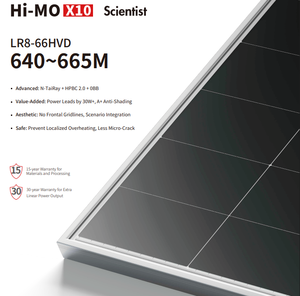 Panneaux solaires haute efficacité Longi Hi-MO X10 LR7-72HVHF 640W 645W 650W 655W 660W 665W 670W - Product Image 1