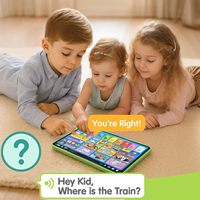 Table d'apprentissage intelligente pour enfants avec plus de 90 fonctions, sons d'animaux, musique et tablette d'apprentissage ABC interactive pour les enfants de 3 mois à 6 ans