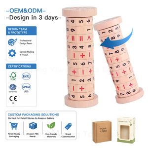 Jouet Mathématique Montessori <span class=keywords><strong>en</strong></span> Bois : Cylindre Rotatif pour l'Apprentissage de l'Arithmétique et du Calcul Numérique – Faible MOQ, Personnalisation OEM/ODM, Fournisseur B2B - Product Image 1