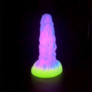 Modische beste Sexspielzeuge Alien weicher Silikon großer <span class=keywords><strong>Dildo</strong></span> für Weibliche Männliche fluoresziertes Licht flüssiges Silikonmaterial für Erwachsene Verwendung - Product Image 1