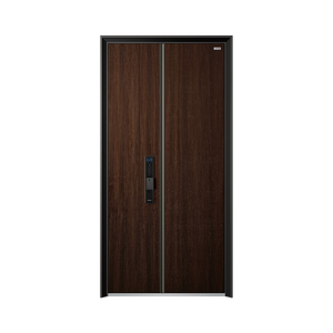 Tùy chỉnh thiết kế hiện đại lối vào cửa thép vườn bên ngoài chống trộm tính năng cách âm an ninh thép không gỉ hoàn thành bề mặt - Product Image 1