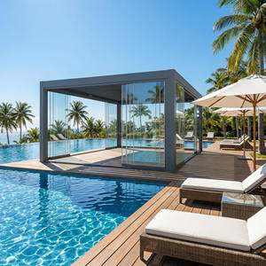 Gazebo Triangular Moderno para Patio, <span class=keywords><strong>3x3</strong></span>, 4x4, 5x5, 6x6, Estructura <span class=keywords><strong>de</strong></span> Aluminio, Gazebo para Jardín, Pabellón para Eventos, Pérgola - Product Image 3