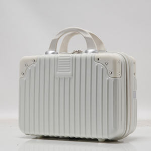 14 Inch Portable Makeup Travel Case Hand Luggage ABS Carrying Makeup Case <strong>Suitcase</strong> with Elastic <strong>Band</strong> Hard Shell Cosmetic Case - Product Image 5