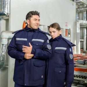 Chống axit chống kiềm chống tĩnh unisex làm việc quần áo unisex mùa đông ngoài trời làm việc Áo khoác yếm Removable-T101 - Product Image 4