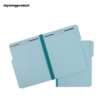 Carpeta de Papel Skywingproduct Azul, Estándar Legal, 3/4'' x 14 3/4'', con 2 Separadores de 2 Pulgadas de Expansión para Clasificación de Archivos de Clientes