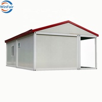 Maison préfabriquée modulaire portable WinFair à prix compétitif, avec toit triangulaire détachable, toilettes et douche