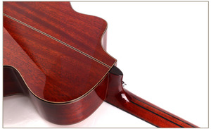 <span class=keywords><strong>Guitarra</strong></span> Electroacústica LX-R1 Nueva de Alta Calidad con Tapa de Abeto Sólido, Mástil de Caoba e Incrustaciones con Temática Playera - Product Image 5