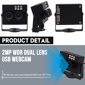 Máy Quay Sinh Trắc Học Hai Mắt ELP 1080P <span class=keywords><strong>WDR</strong></span> 3D, Phát Hiện Khuôn Mặt Và Nhận Diện Khuôn Mặt, Ống Kính Kép USB 2.0 UVC Không Bị Biến Dạng - Product Image 5