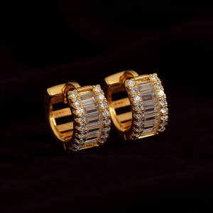 Orecchino a clip unisex con pavé completo di zirconi, stile francese, gioiello alla moda - Product Image 2