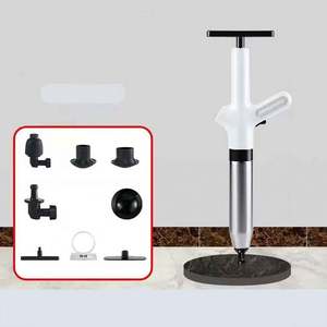 <span class=keywords><strong>Desatascador</strong></span> de Inodoro Manual de Acero Inoxidable, <span class=keywords><strong>Potente</strong></span>, de Alta Presión, Neumático, Juego de Herramientas para Desatascar Tuberías - Product Image 5