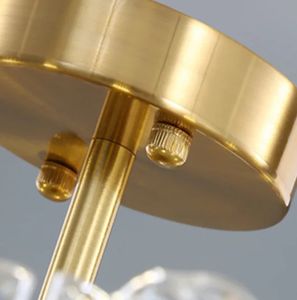 Lámpara de techo LED de diseño contemporáneo nórdico OEM, cristal moderno superbrillante con base metálica para dormitorio de oficina en casa - Product Image 6