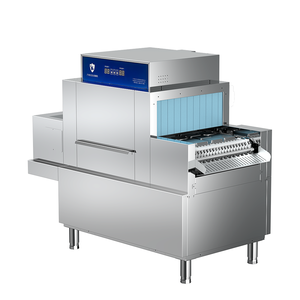 Lave-vaisselle tunnel industriel commercial autonome pour restaurant, avec long convoyeur, pour usage hôtelier, électrique - Product Image 2